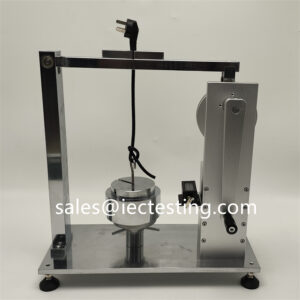 Apparatus for testing cord retention IEC60884 Figure 20