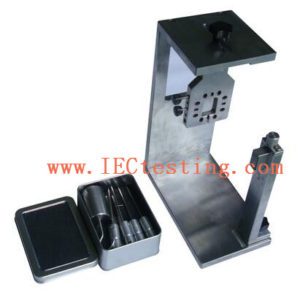 BS1363 Figure 8 —Plug pin deflection test apparatus for resilient plugs